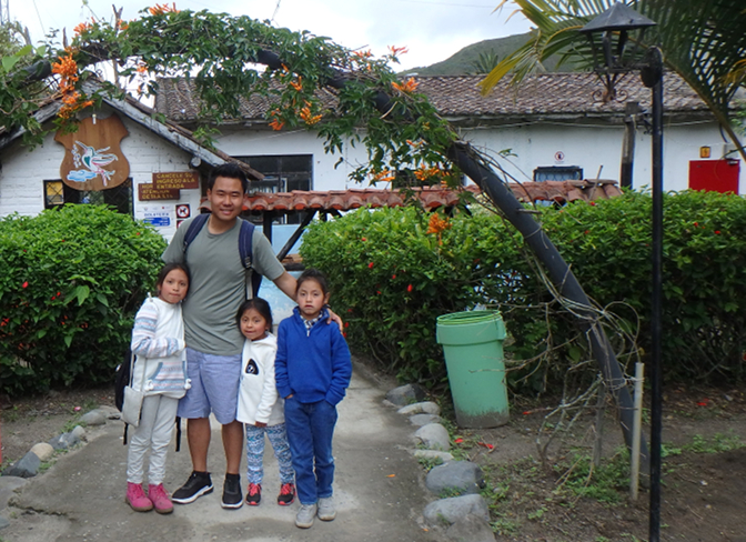 Sisa, Sonam, Shina, and Yupanqui at Nangulvi Hot Springs 