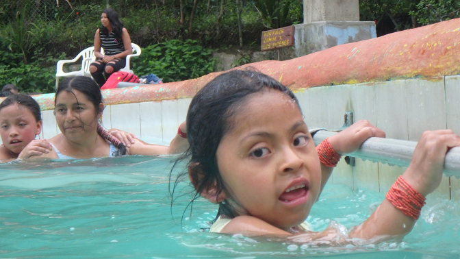 Shina gains confidence in the water