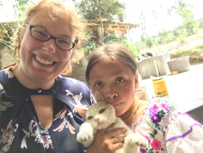 Steph, Sisa, and the kitten