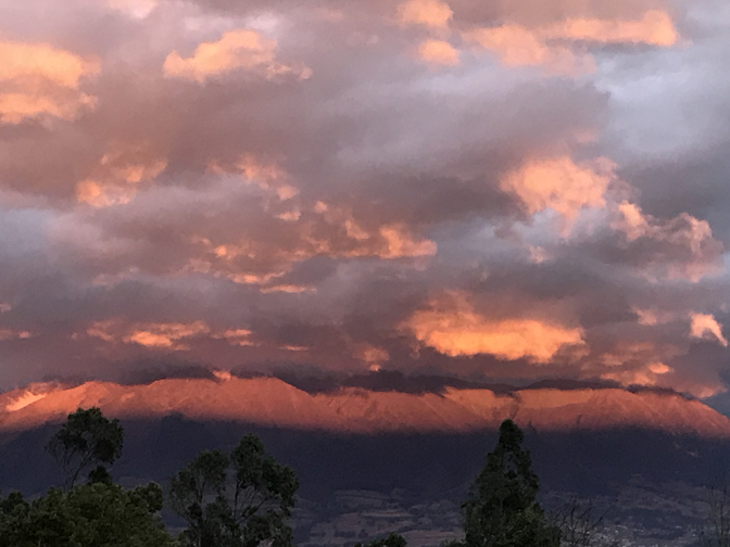 Sunset over Imbabura