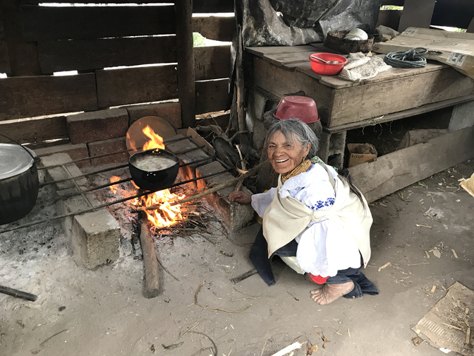 Abuelita in her outdoor kitchen