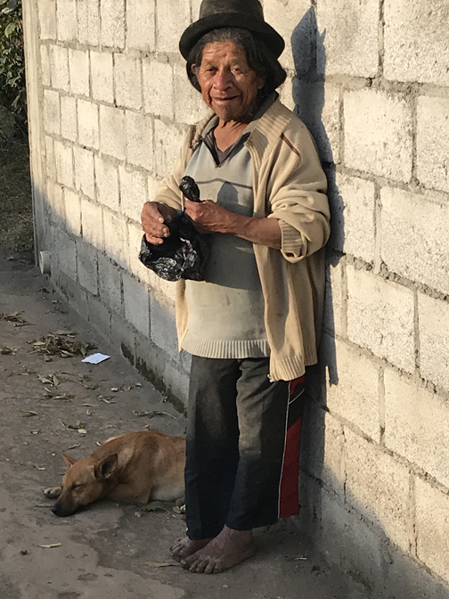 Juan Pedro and his canine companion