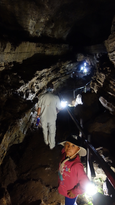 In the lava tunnel at El Chato