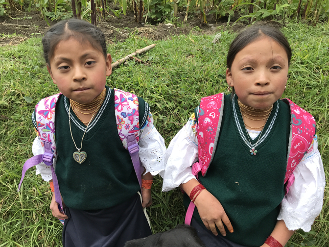 Shina and Sisa wearing my Mom's necklace