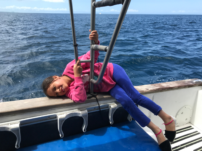 Sisa enjoys boating