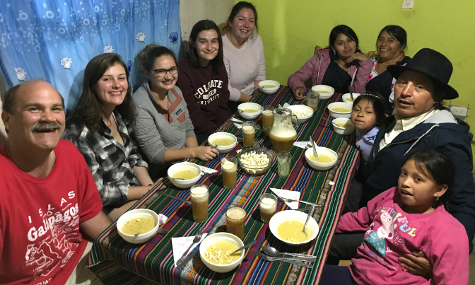 Dinner with four American college students