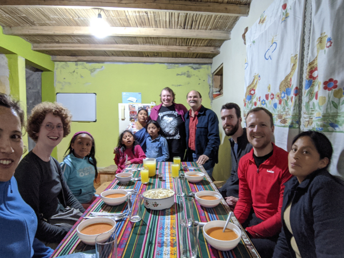 Belgian tourists visit the family