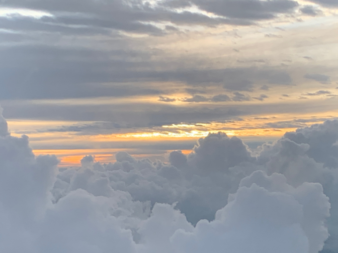 Sunset flying in to Quito