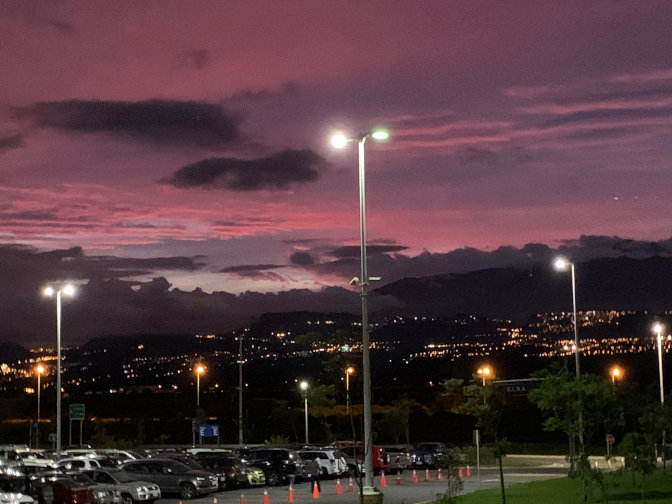 Sunset at the Quito Airport