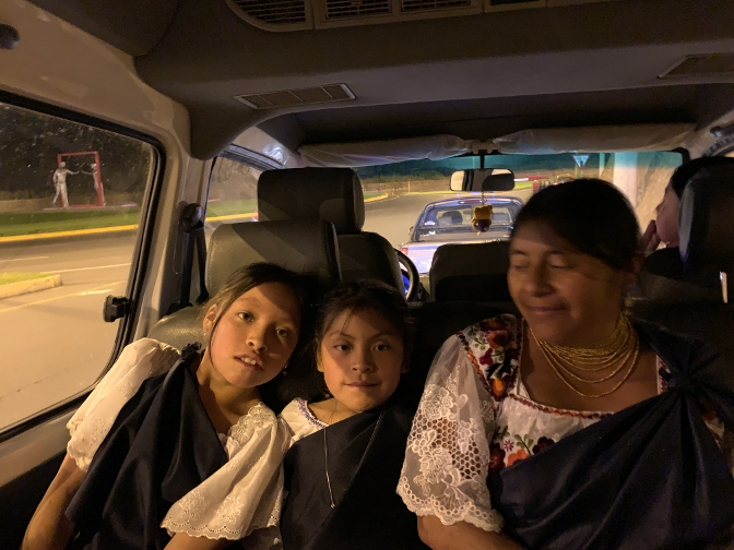 Sisa, Shina, and Rosa as we left the airport