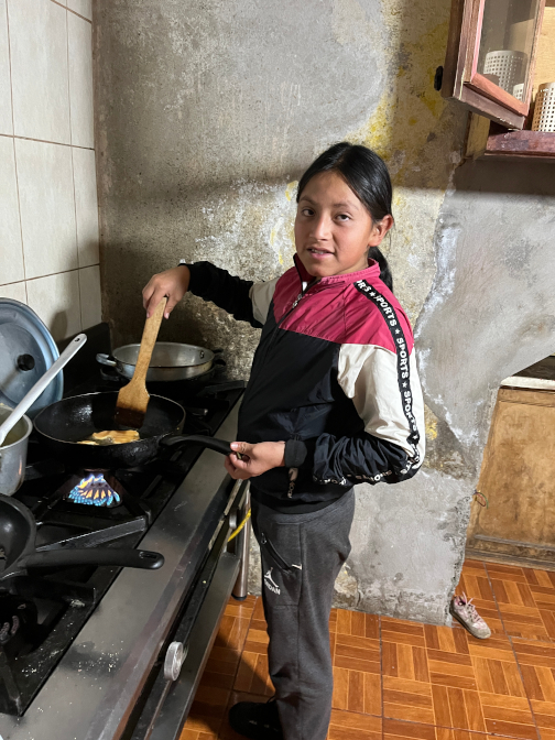 Yupanki cooking dinner