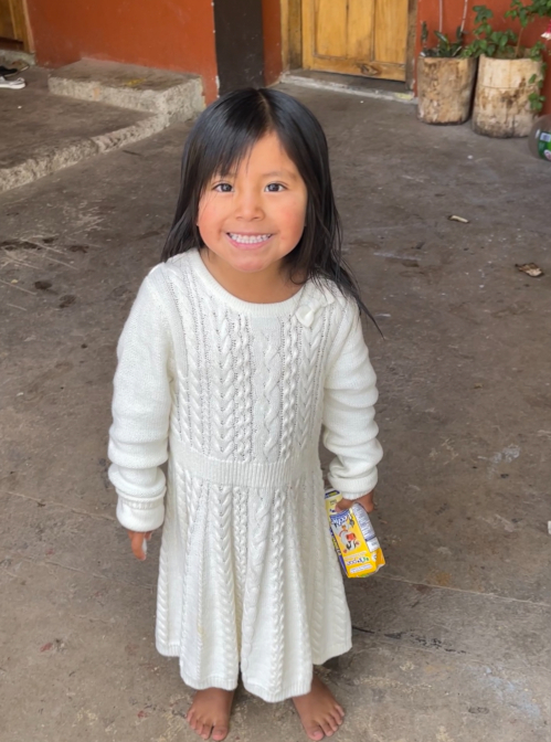 Nena in her new dress