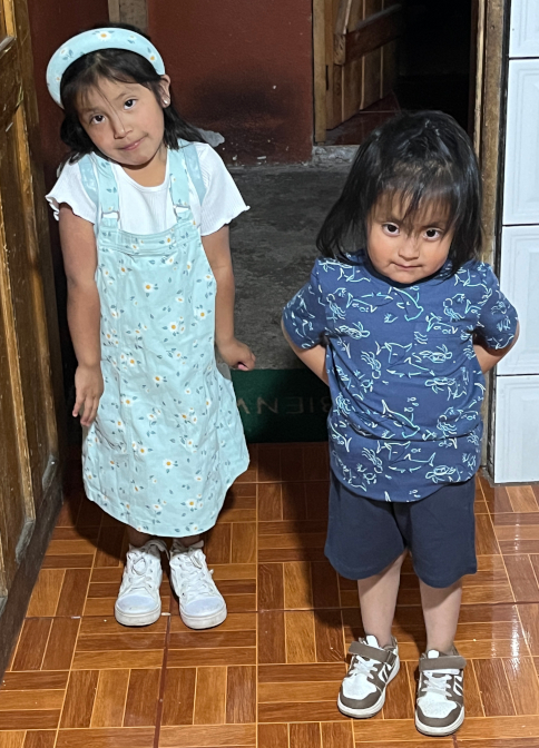 Nena and Kuri model their new clothes