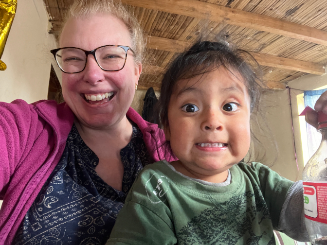 Kuri helping me at work