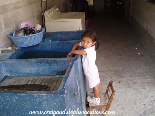 Aracely at the sink Aracely at the sink
