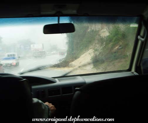 Driving to Antigua in the rain Driving to Antigua in the rain