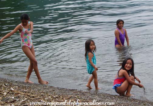 Swimming at Lake Atitlan Swimming at Lake Atitlan