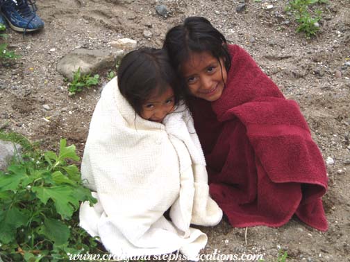 Aracely and Yoselin drying off Aracely and Yoselin drying off