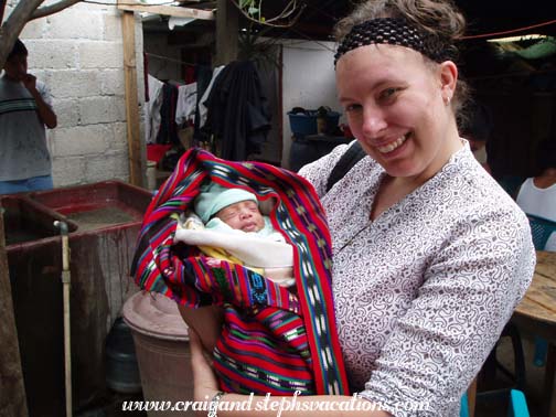 Steph holding baby Angel Eduardo Steph holding baby Angel Eduardo