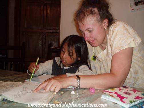 Steph helps Yasmin with homework Steph helps Yasmin with homework