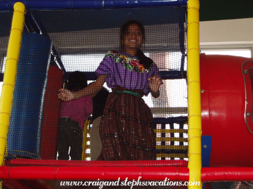 Rocio in the play area
