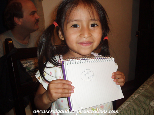 Aracely draws us a picture Aracely draws us a picture