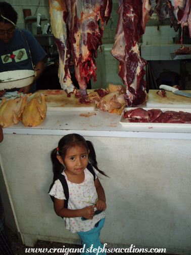 Aracely at the butcher Aracely at the butcher