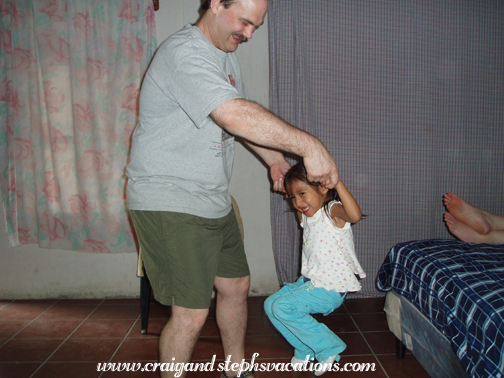 Craig plays with Aracely Craig plays with Aracely