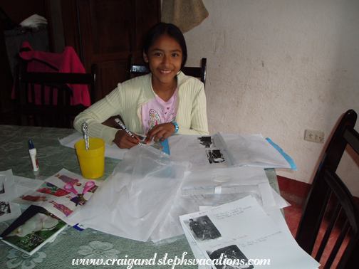 Vanesa doing homework Vanesa doing homework