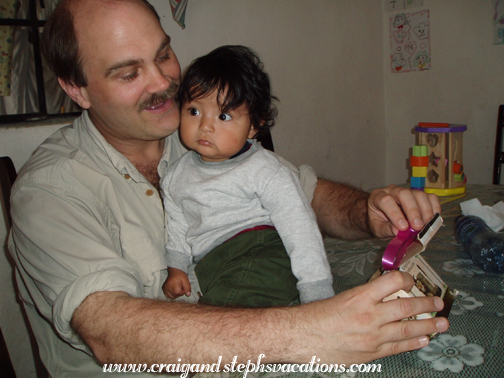 Craig and Eddy open a gift from Yasmin and Paola Craig and Eddy open a gift from Yasmin and Paola