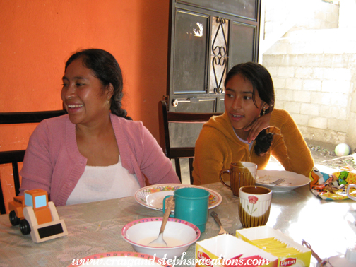 Paulina and Vanesa at breakfast Paulina and Vanesa at breakfast