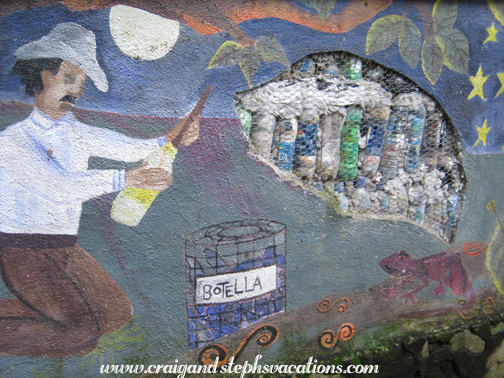 Wall made from plastic bottles, San Marcos Wall made from plastic bottles, San Marcos