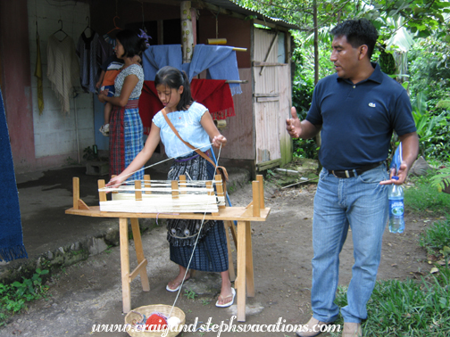 Spinning demonstration, San Juan la Laguna Spinning demonstration, San Juan la Laguna