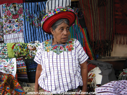 Mayan woman models traditional Santiago Atitlan head wrap Mayan woman models traditional Santiago Atitlan head wrap