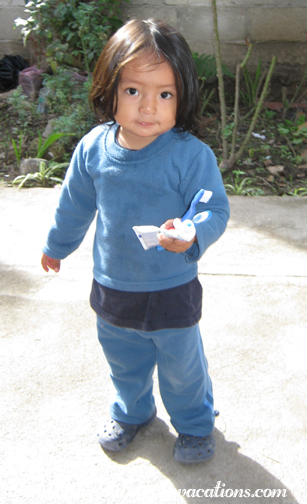 Eddy ready to brush his teeth Eddy ready to brush his teeth