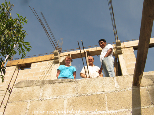 Checking out the upstairs rooms under construction