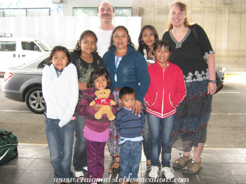 Saying goodbye at the airport