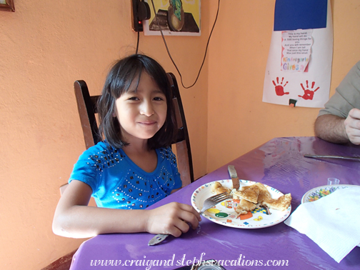 Aracely eating pancakes Aracely eating pancakes