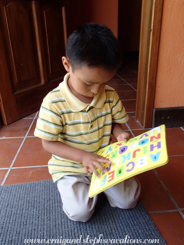 Eddy plays with the puzzle Eddy plays with the puzzle