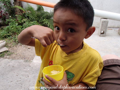 Eddy enjoys ice cream Eddy enjoys ice cream