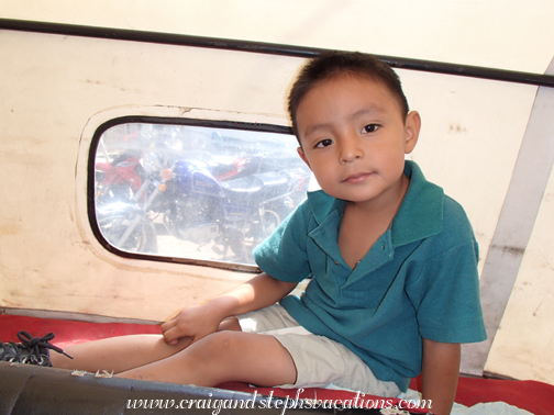 Eddy in the back of Carlos' tuk-tuk Eddy in the back of Carlos' tuk-tuk