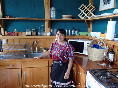 Rosa in the Casa Jade kitchen Rosa in the Casa Jade kitchen