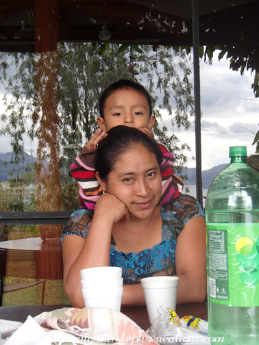 Eddy and Paulina with the reflection of the lake behind them