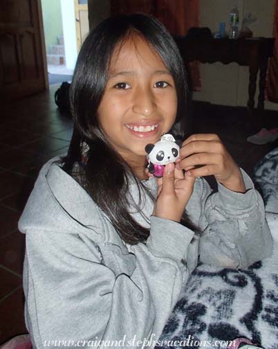 Aracely and her panda Aracely and her panda