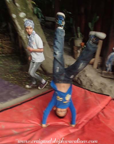 Eddy tries a handstand at circus school Eddy tries a handstand at circus school