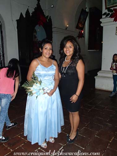 Yasmin and Paola at church Yasmin and Paola at church