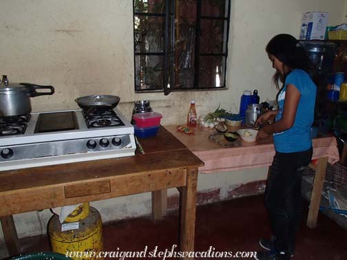Vanesa makes chili for our lunch Vanesa makes chili for our lunch