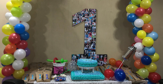 Mael David's first birthday party