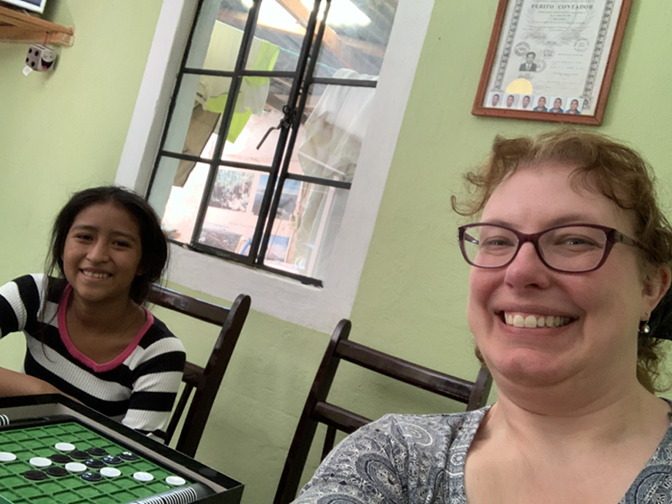 Aracely and Steph playing Othello