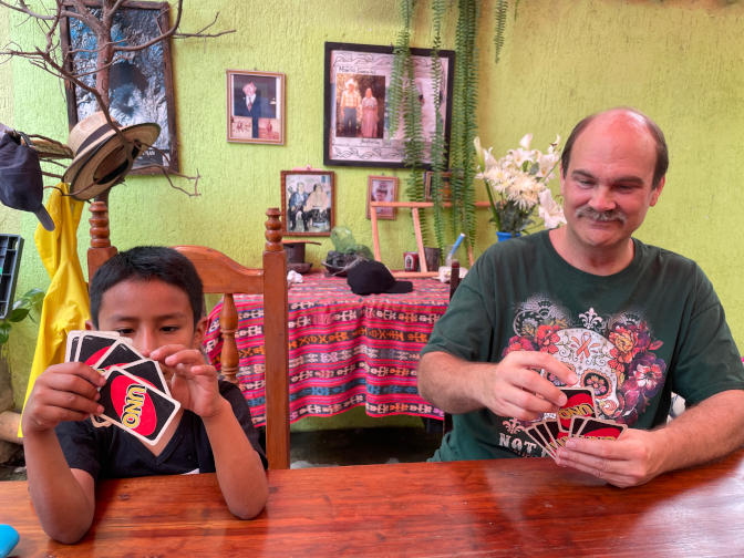Ivan and Craig playing Uno